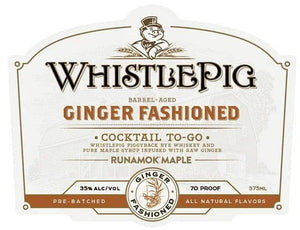 Whistlepig Ginger Fashioned Cocktail To Go (375Ml)