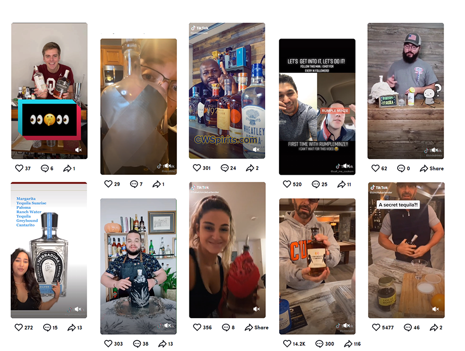 TikTok creator promoting Country Wine and Spirits products